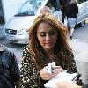 Miley Cyrus Celebrities outside the ITV television studios. London.