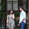 Ginnifer Goodwin and Colin Egglesfield on the set of her new film 'Something Borrowed' filming in the East Village,New York City.