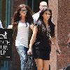 Kim Kardashian and Khloe Kardashian leaving an office building where they attended a business meeting Los Angeles.