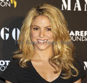 Shakira presents the new Mango solidarity T-Shirt collection inspired by the official World Cup song 'Waka Waka' Madrid.