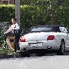 Jennifer Love Hewitt seen leaving in her white Bentley after working out at the gym in Toluca Lake. Los Angeles.