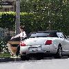 Jennifer Love Hewitt seen leaving in her white Bentley after working out at the gym in Toluca Lake. Los Angeles.