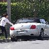 Jennifer Love Hewitt seen leaving in her white Bentley after working out at the gym in Toluca Lake. Los Angeles.