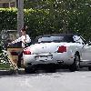 Jennifer Love Hewitt seen leaving in her white Bentley after working out at the gym in Toluca Lake. Los Angeles.