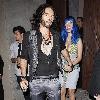 Russell Brand, Katy Perry Celebrities outside Las Palmas club in Hollywood. Los Angeles.