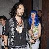 Russell Brand, Katy Perry Celebrities outside Las Palmas club in Hollywood. Los Angeles.