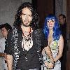 Russell Brand, Katy Perry Celebrities outside Las Palmas club in Hollywood. Los Angeles.