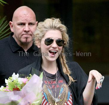 Kesha aka Ke$ha outside the ITV studios London.