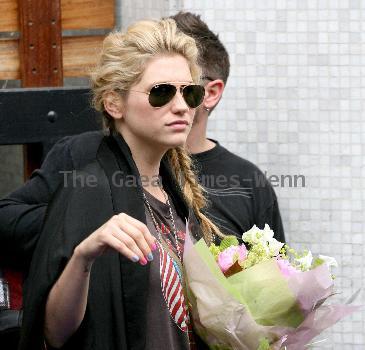 Kesha aka Ke$ha outside the ITV studios London.