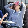 Sarah Silverman eating lunch with a friend at Joan's on Third Los Angeles.