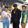 Diddy, Dawn Richard and Kalenna of Dirty Money Diddy Dirty Money's arrival to London via Eurostar to promote the single 'Hello Good Morning'. London.