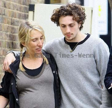 Sam Taylor-Wood The pregnant film director takes a stroll around Primrose Hill. London.