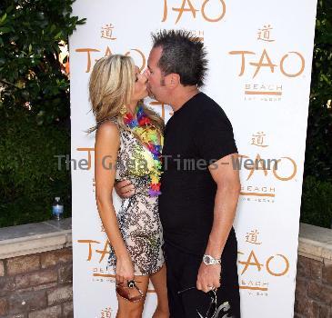 'The Real Housewives of Orange County' star Alexis Bellino arrives to host Luau at TAO Beach in the Venetian Resort Hotel and Casino, celebrating her husband Jim Bellino's birthday Las Vegas.