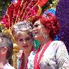 Kelly Osbourne and Sharon Osbourne appearing as the Grand Marshalls on the big float in the parade for Los Angeles's 40th Gay Pride Celebration Los Angeles.