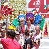 Kelly Osbourne and Sharon Osbourne appearing as the Grand Marshalls on the big float in the parade for Los Angeles's 40th Gay Pride Celebration Los Angeles.