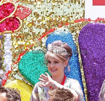 Kelly Osbourne and Sharon Osbourne appearing as the Grand Marshalls on the big float in the parade for Los Angeles's 40th Gay Pride Celebration Los Angeles.