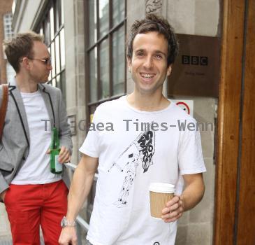 The Hoosiers - Irwin Sparkes Celebrities outside the Radio One studios London.