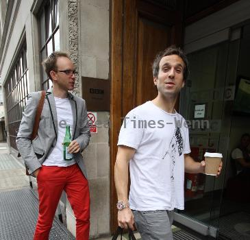 The Hoosiers - Irwin Sparkes Celebrities outside the Radio One studios London.