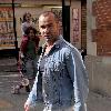 Louie Spence The choreographer out and about in Covent Garden. London.