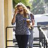 'Cougar Town' star Busy Philipps stops by Starbucks to get a large iced coffee Los Angeles.