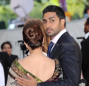 Aishwarya Rai Bachchan, Abhishek Bachchan Raavan - UK film premiere held at the BFI Southbank -arrivals. London.