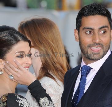 Aishwarya Rai Bachchan, Abhishek Bachchan Raavan - UK film premiere held at the BFI Southbank -arrivals. London.