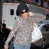 Macy Gray arriving at ABC studios in Times Square to perform on 'Good Morning America'. New York City.