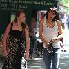 Christine Bleakley walking with a friend near her houseLondon.