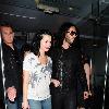 Katy Perry and Russell Brand Leaving a studio in London London.