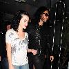 Katy Perry and Russell Brand Leaving a studio in London London.