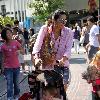 Angie Harmon takes her children shopping at The Grove Los Angeles.