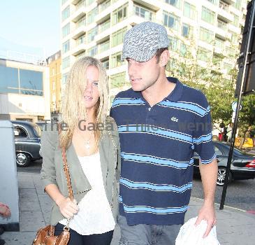 Andy Roddick and Brooklyn Decker leaving Nobu restaurant in MayfairLondon.