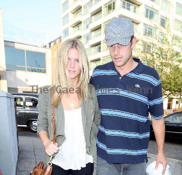 Andy Roddick and Brooklyn Decker leaving Nobu restaurant in MayfairLondon.