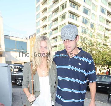 Andy Roddick and Brooklyn Decker leaving Nobu restaurant in MayfairLondon.