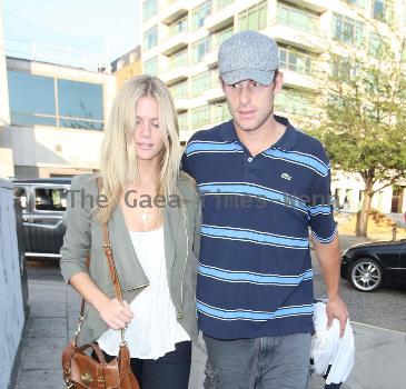 Andy Roddick and Brooklyn Decker leaving Nobu restaurant in MayfairLondon.