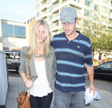 Andy Roddick and Brooklyn Decker leaving Nobu restaurant in MayfairLondon.