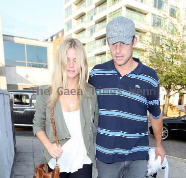 Andy Roddick and Brooklyn Decker leaving Nobu restaurant in MayfairLondon.