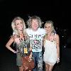 Joe Elliot of Deff Leppard spotted with a couple of female companions in Mayfair. London.