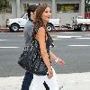 Katie Cleary gets a parking ticket while out shopping on Sunset Boulevard Los Angeles.