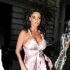 Katie Price aka Jordan arrives at her hen do party at the Mayfair Hotel London.