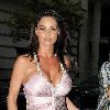 Katie Price aka Jordan arrives at her hen do party at the Mayfair Hotel London.