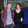 Aaron Paul with a female companion shopping at the Apple store at the Grove in Hollywood
Los Angeles, California.