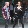 Aaron Paul with a female companion shopping at the Apple store at the Grove in Hollywood
Los Angeles, California.