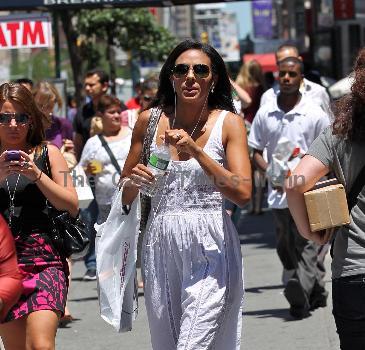 Marsha Thomason, star of the NBC series 'Las Vegas' seen out shopping in Manhattan. New York City.