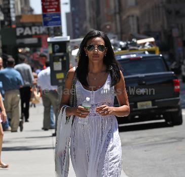 Marsha Thomason, star of the NBC series 'Las Vegas' seen out shopping in Manhattan. New York City.