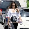 Camila Alves returning to her car with a friend after leaving a gym in Studio City Los Angeles.