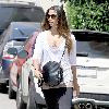 Camila Alves returning to her car with a friend after leaving a gym in Studio City Los Angeles.