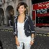 English singer and member of girl group The Saturdays, Frankie Sandford, poses for photos while out and about in Soho London.