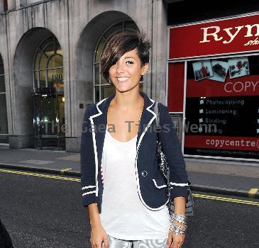 English singer and member of girl group The Saturdays, Frankie Sandford, poses for photos while out and about in Soho London.