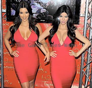 Kim Kardashian wax figure unveiling held at Madame Tussauds in Times Square New York City.